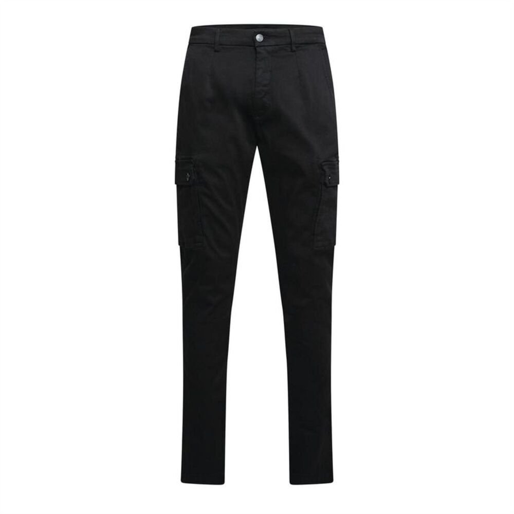 Replay Mens Cotton Denim Slim Cargo Pants / Black